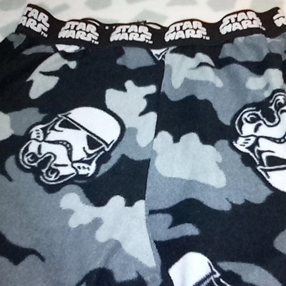 Star Wars Boys Small Youth Darth Vader Stormtrooper Fleece Pajama Pants - Picture 2 of 3